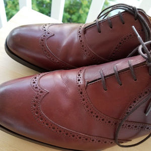 Wolf and Shepherd Brown Wingtip Oxford Dress Shoes